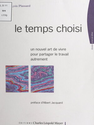 cover image of Le temps choisi